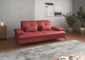 XXXLutz 2,5-MIESTNA POHOVKA, červená, pravá koža Sit & More - Sedačky - 00014401211C