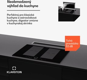 Klarstein Royal Flush Eco Slim 60, digestor, 60 cm, 650 m³/h, EEK A