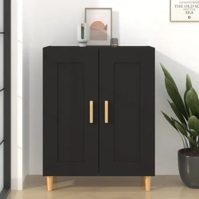 vidaXL Komoda čierna 69,5x34x90 cm spracované drevo-
