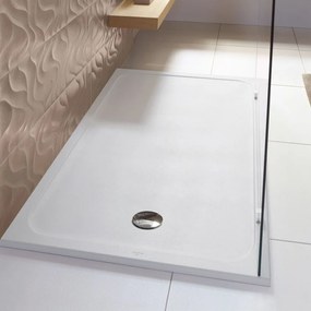 VILLEROY &amp; BOCH Lifetime Plus obdĺžniková sprchová vanička z keramiky, na podlahu/do roviny s podlahou, protišmyk (B), 800 x 1200 x 35 mm, biela alpská, 6223N301