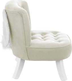 Detské kreslo ušiak béžová 17 cm Drevo