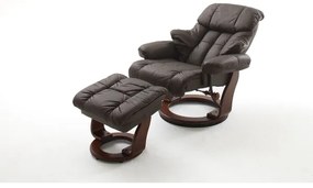 Polohovacie kreslo HABI hnedé/orech