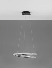 LED luster Ginevra 48 čierne
