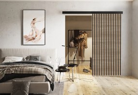 Posuvné dvere BELMA - dub sonoma/čierna / 100