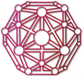 Geometrický obraz na stenu vyrezávaný z drevenej preglejky I SENTOP PR0330