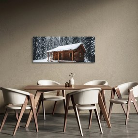 Obraz - Zasnežená chata (120x50 cm)