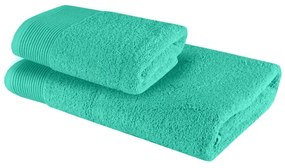 Sada 2 kusov bavlnenej osušky a uteráka Bella svetlozelená EMI