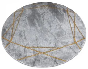 styldomova Sivo-zlatý koberec Glamour Emerald 1022 kruh