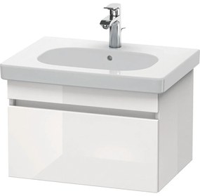 DURAVIT DuraStyle závesná skrinka pod umývadlo, 1 zásuvka, 600 x 453 x 398 mm, biela vysoký lesk, DS638302222