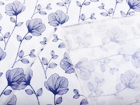Biante Bavlnený záves Sandra SA-254 Modré poľné kvety 130x150 cm