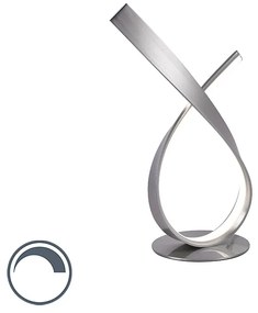 Dizajnová stolná lampa z ocele vrátane LED a stmievača - Belinda