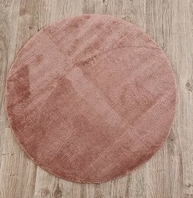 Okrúhly ružový koberec Plush Deluxe – hebký shaggy Rozmer: 100x100 cm