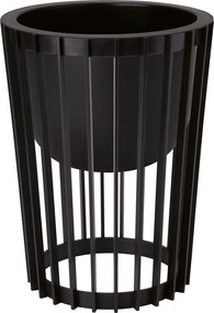 KVETINÁR + VLOŽKA STANDY 1 ČIERNA*5496