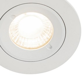 Sada 6 vstavaných bodových svetiel bielych okrúhlych GU10 50 mm IP44 - Xena