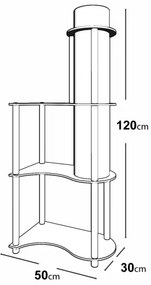 Stojacia lampa s poličkami NOTO 1xE27/40W/230V hnedá/čierna