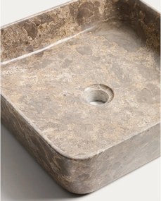 Sivé kamenné umývadlo 40x40 cm Darnen – Kave Home