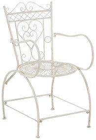 Kovová stolička Sheela s područkami - Krémová antik