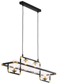 Jupiter 1982 - Luster na lanku ZAFRA 4xG9/10W/230V čierna