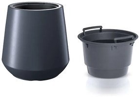 Kvetináč s vložkou HERO antracit 43,9cm