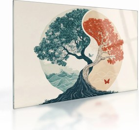 Sklenený obraz – Strom plný energie (70x50 cm)