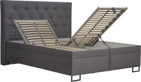 Posteľ Amy 180x200 cm, tmavo šedá látka