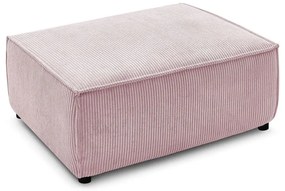 Svetloružový menčestrový taburet Nihad – Bobochic Paris