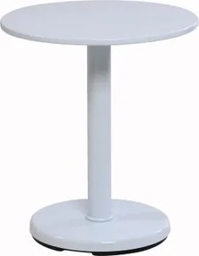 Okrúhly odkladací stolík Henrik, 42 cm, lesklý biely%