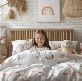 Bavlnené obliečky Dúha 140x200 + 70x90 cm