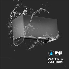 Vonkajšie nástenné LED svietidlo LED/24W/230V 4000K IP65 antracitové