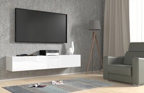 TV stolík/skrinka Banksy 180 (biely lesk). Akcia -21%. Vlastná spoľahlivá doprava až k Vám domov. 1124905