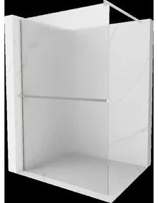 Mexen Kioto+ sprchová stena s poličkou Walk-in 70 x 200 cm, číra, brúsený nikel - 800-070-121-97-09