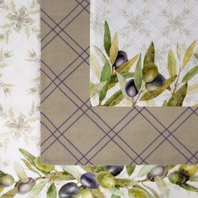 KUCHYNSKÉ UTIERKY OLIVE SADA 9 KS 50X75 CM VZOROVANÉ