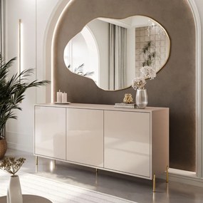 KOMODA ALWIN KAŠMÍR VYSOKÝ LESK 154 cm ZLATÉ NOŽIČKY 14 cm