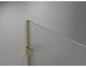 Mexen Lunar sprchová stena pravá 140 x 200 cm, 8mm číre sklo, zlatá matná, 830-140-000-55-00-P