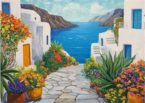 Obraz - Grécka ulička (70x50 cm)