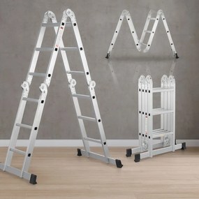 Juskys hliníkový skladací rebrík 3,6 m JS106289