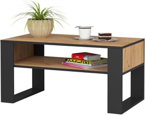Konferenčný stolík DOMI dub craft zlatý/čierny