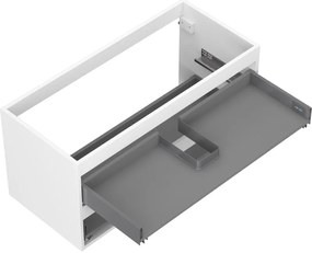 Mexen Box-A, závesná skrinka 100 cm, 2 zásuvky, biela matná, 91AX0-1000-470-2-01