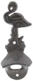 Nástenný liatinový otvárač na fľaše Plameniak - 7 * 4 * 16 cm