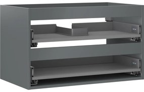 Mexen Box-A, závesná skrinka 80 cm, 2 zásuvky, grafitová matná, 91AX0-0800-470-2-66