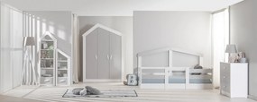 Detská posteľ 90x190 Boom - biela/šedá
