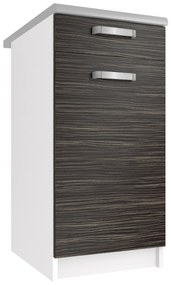 Kuchynská skrinka Belini spodná so zásuvkami 40 cm eben kráľovský s pracovnou doskou  TOR SDSZ1-40/0/WT/HK/0/U