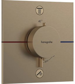Hansgrohe ShowerSelect Comfort E - Termostat pod omietku pre 2 spotrebiče, kartáčovaný bronz 15572140