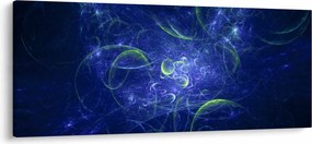 Obraz - modrá abstrakcia (120x50 cm)