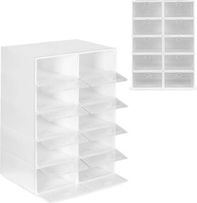 Modulárny botník Jednoduchý Moderný domov biely/číry