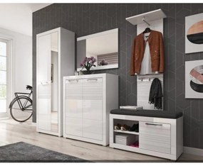 Sconto Predsieňová skriňa FELINO biela/vysoký lesk