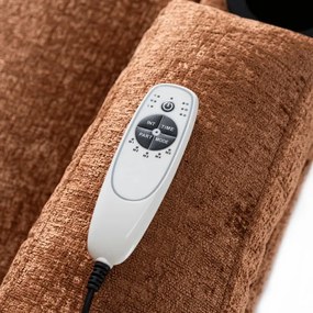 Masážne polohovateľné kreslo ARIEN hnedý zamat - vintino.sk