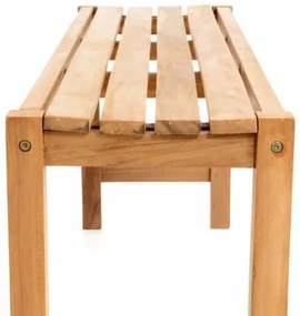 Divero 47284 Záhradný set lavíc a stola - ošetrené teakové drevo - 135 cm