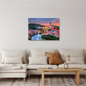 Sklenený obraz - Český Krumlov (70x50 cm)