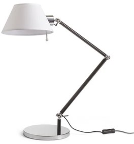RENDL R13283 MONTANA stolná lampa, pracovné biela/čierna chróm